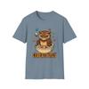 Unisex Softstyle T-Shirt Stern Owl Glasses Cereal Bowl Funny Breakfast