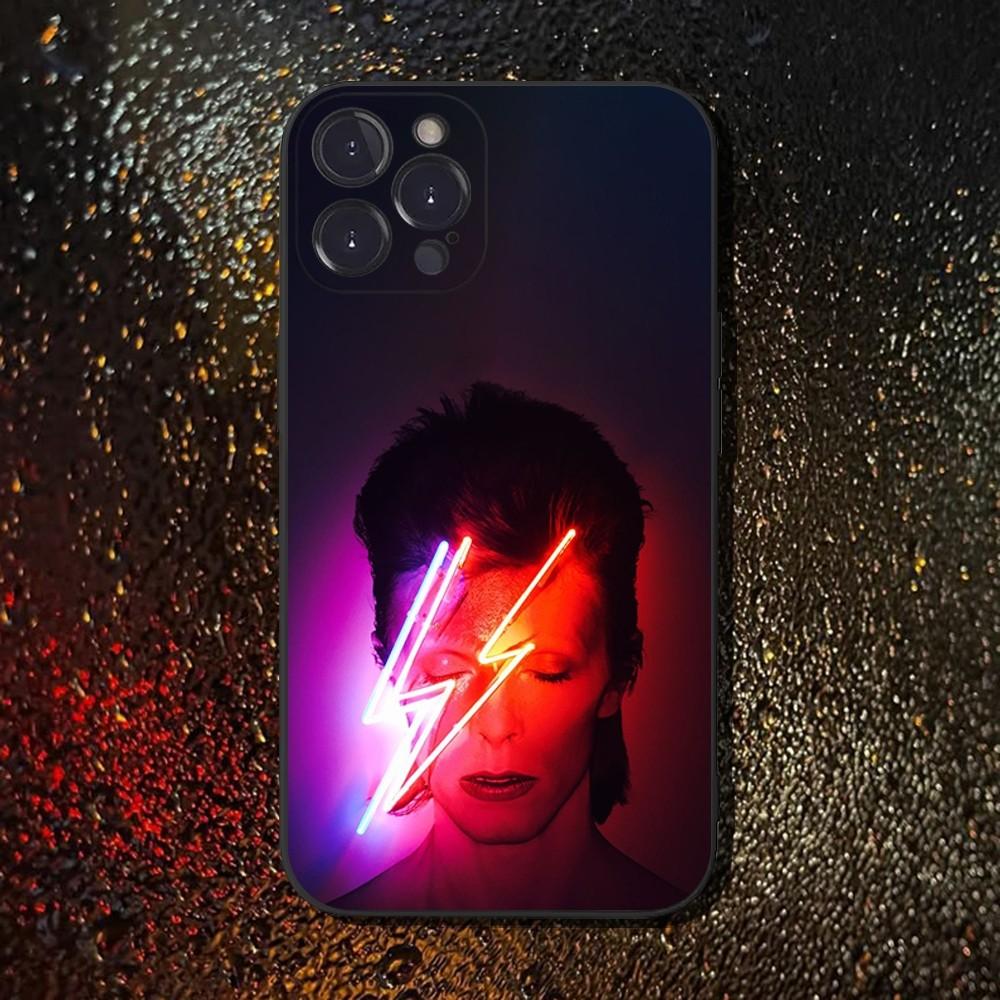 D-David Singer B- Bowies Phone Case For iPhone 16,15,14,13,12,11 Plus,Pro Max,XS,X,XR,SE,Mini,8,7,Soft Silicone Black Cover