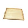 Elegant Wooden Serving Tray with Handles for Dining