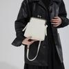 One-shoulder Crossbody Bag Vintage Niche Foldable Clip Bag Woman Fashionable Personality All-matching Splicing