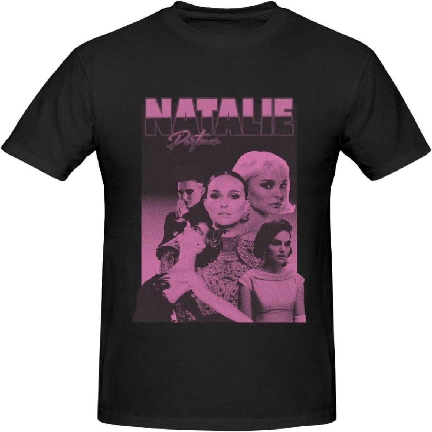 

Natalie Music Portman Men s T-Shirts Short Sleeve Cotton Casual Basic Tee Shirts Black(10) XXXXXL різнокольоровий