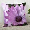 Purple Flower Pattern Decorative Pillowcase Car Sofa Square Cushion Pillowcase