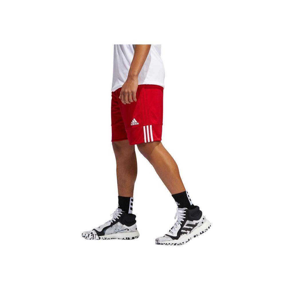 Adidas 3G Speed Three Stripe Logo Print Color Block Reversible Sports Shorts Men Shorts Red DY6603