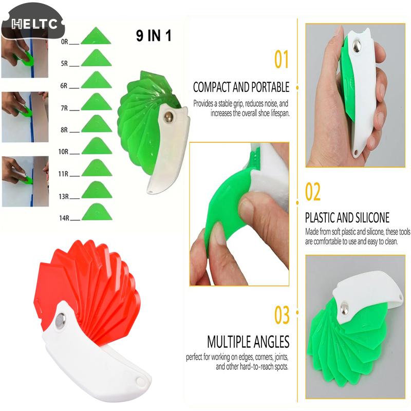 Glue Scraper Nine-in-one Multi-function Scraper Glass Glue Trimmer Sealant Applicator Scraper For Tile Window Grout Edge Removal