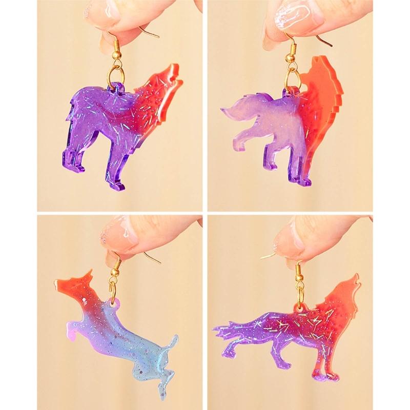 Ear Rings Epoxy Mould Eye Catching Animal Earrings Mold Customized Ear Pendant Silicone Molds for Craft Enthusiasts