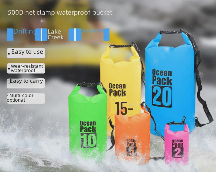 Wasserdichte PVC-Beuteltasche: Outdoor-Strand-, Drift- und Schwimmrucksack