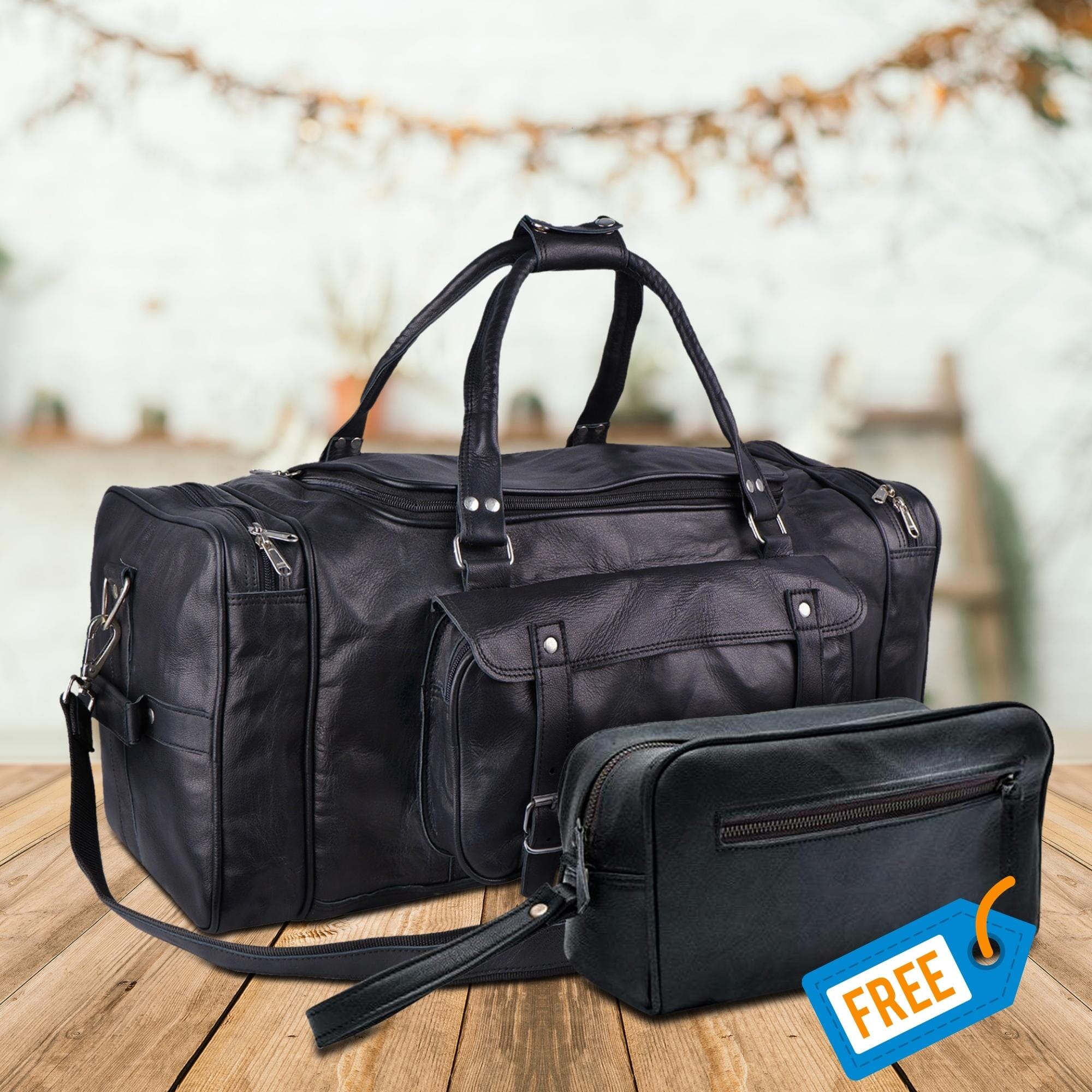 

MaheTri The Dark Knight Traveler Premium Leather Travel Duffel Bag with Spacious Main Compartment & Adjustable Shoulder Strap for Men & Women 24 Inch коричневый