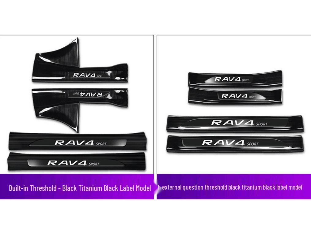 2020-21 RAV4 Stainless Steel Door Sill Protector - Interior/Exterior Welcome Pedal Guard