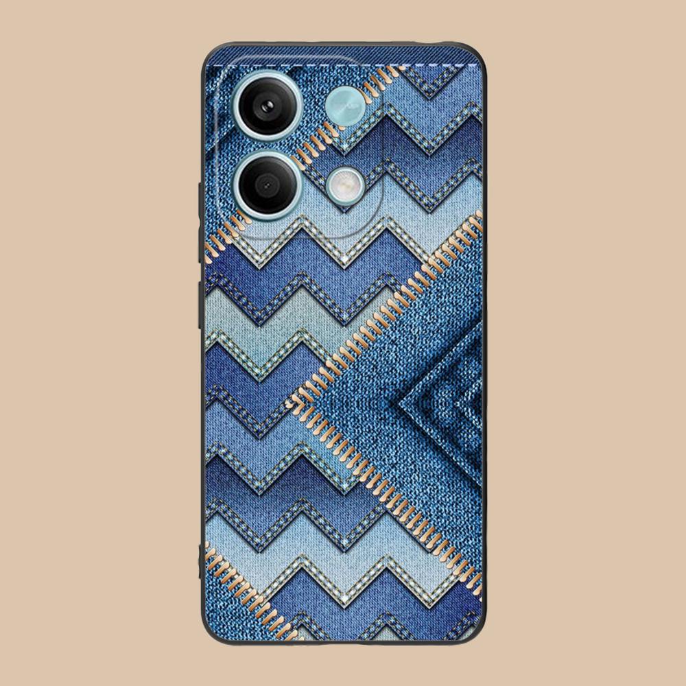 Jeans Texture Mobile Phone Case for POCO F7 F6 F5 F4 F3 F2 Pro GT C75 C71 C65 C61 C40 Pro Ultra Colorful Printing Cover Pretty