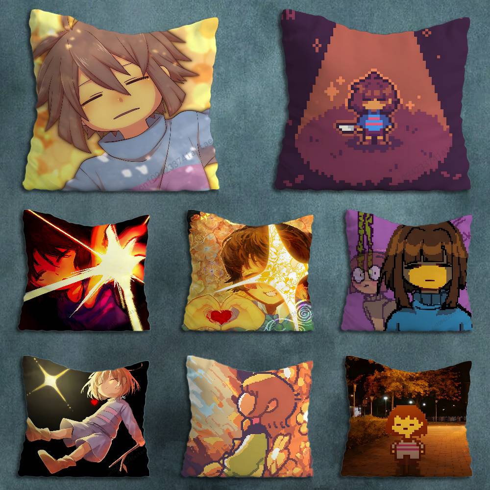 Game Frisk UUndertale Pillow Case For 30x30cm45x45cm55x55cm For Home Bedroom Decoration And Protector