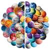 50Pcs/Set Space Planets PET Clear Stickers Waterproof DIY Fashion Doodle Decals Stickers (2 Styles)