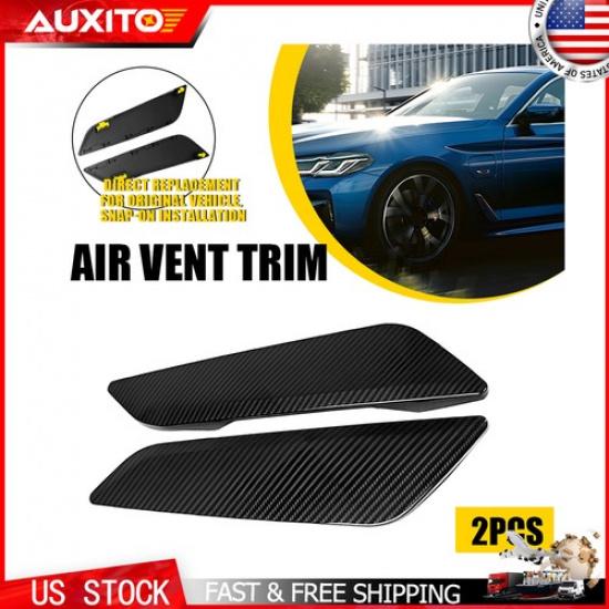 For 2017- BMW G30 5 Series 2x Left Right Fender Side Air Vent Trim Carbon