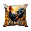 1/4pcs Farm Rooster Cushions Pillowcase Polyester Cushion Cover Throw Pillow Pillowcover Home Car Sofa Decor