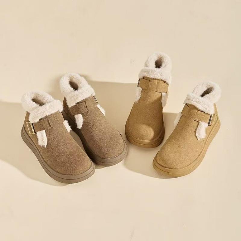 Thick-soled Suede Warm Snow Boots Waterproof Versatile Short Boots 2025 Winter New Fashion Boots Soft Sole Cotton Shoes