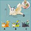 Butterfly Cat Silkworm Moth Cat Statuette Assembling Toys Ornament Cartoon Action Desktop Decorate Home Decoration Accessories