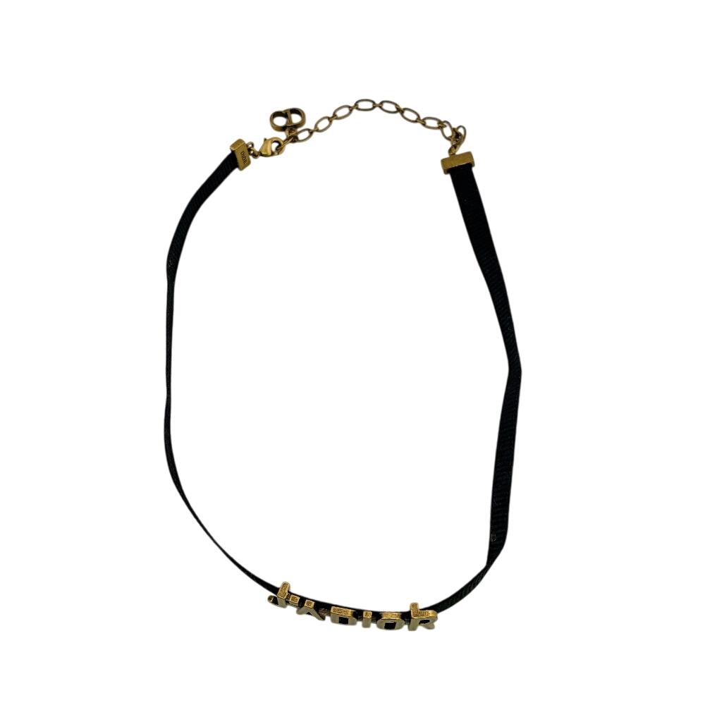Dior Gold Plated Jadior Choker Black Gold Plated Used