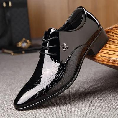 Pantofi Oxford pentru bărbați piele lăcuită de lux pantofi de nuntă office slip-on pantof de lucru pentru bărbați noi cu vârf ascuțit derbies sapatos masculinos