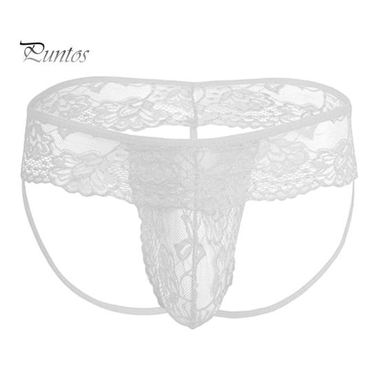 Chiloți bărbați scobit din dantelă Subțire cu talie joasă Jockstraps Husă Chiloți pentru bărbați Gay Bărbați Club de noapte Slip pentru bărbați pentru dormitor nuntă luna de miere