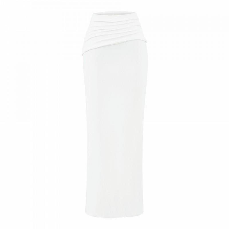 Pure Desire Style Sexy Slim Fit 2-Piece Set Long Sleeve T-Shirt Flare Pants / Midi Skirt Women