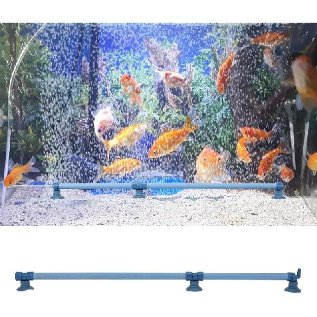 Zerone Air Stone Bubble, Fish Tank Aquarium Air Bubble Wall Air Stone Tube Spray Aeration Tube for Fish Tank(18")
