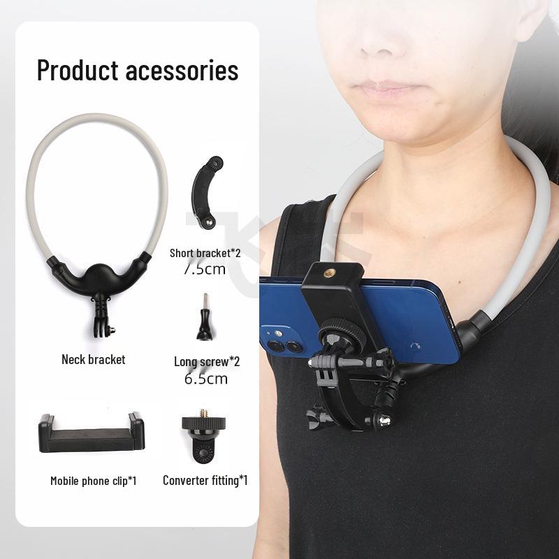 Neck and Chest-Mounted Shooting Stand for First-Person View and Fishing Photography