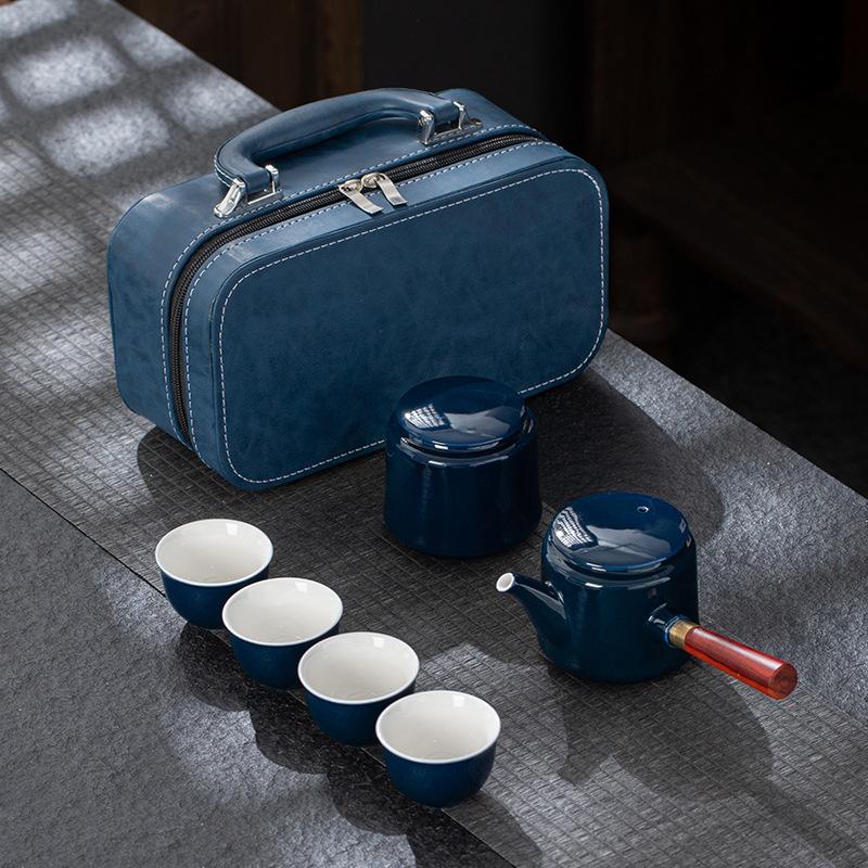 Ceramic Portable Travel Tea Set Bank Company Portable Tea Set