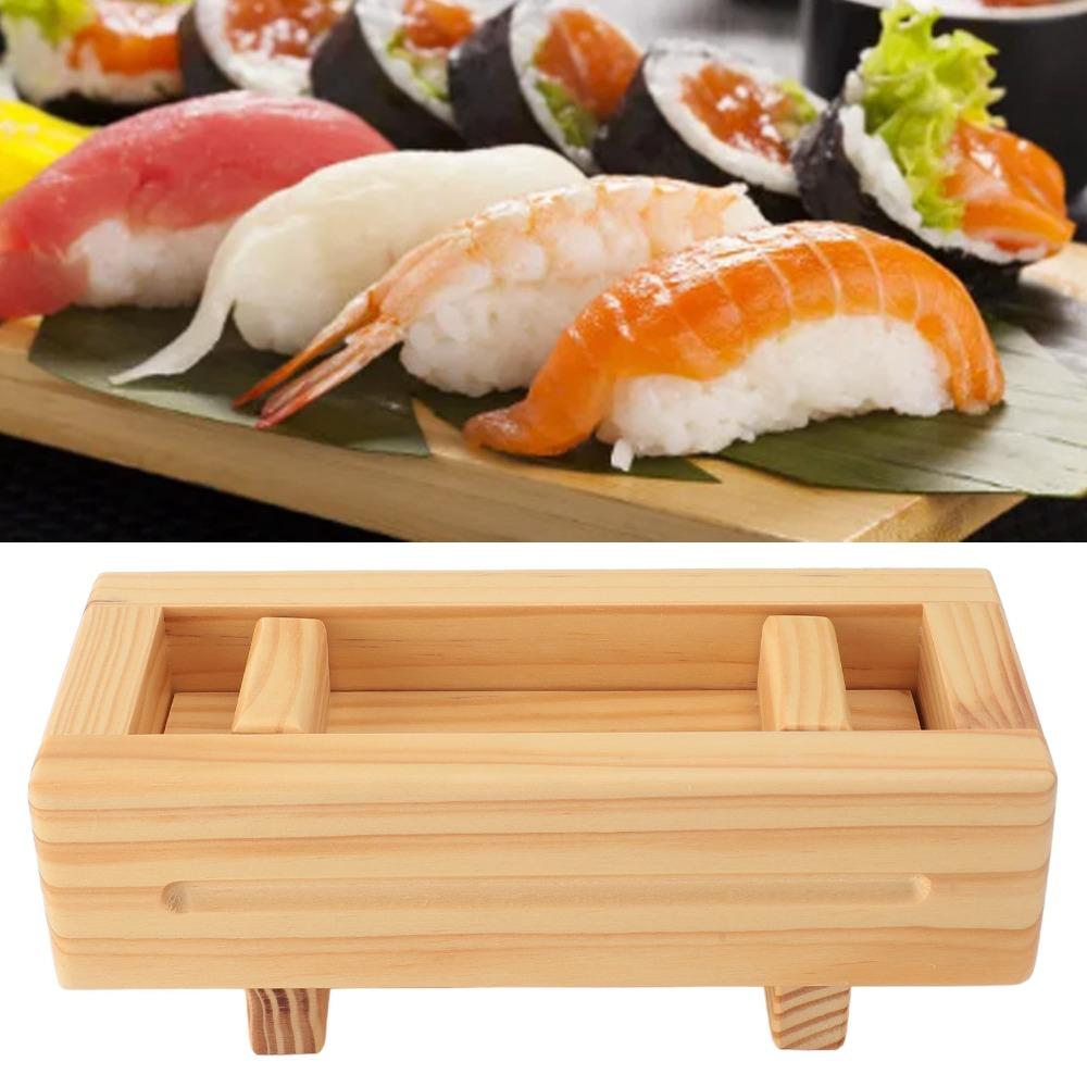 Kitchen Gadget Wooden Sushi Press Detachable Effortless Rice Roll Maker Rectangular Easy To Clean Rice Roll Mould Home Kitchen