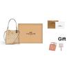 Coach Town 21 Classic Monogram Print Bucket Bag Women Handbags Khaki 2312-IMDQC