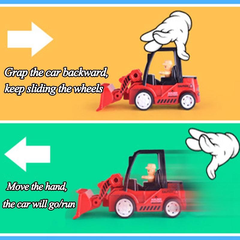 Inerciální buldozer model hračka tlakově litý náhodný barevný technický vůz pro chlapecké hračky Simulační mini buldozer hračka pro děti dárek