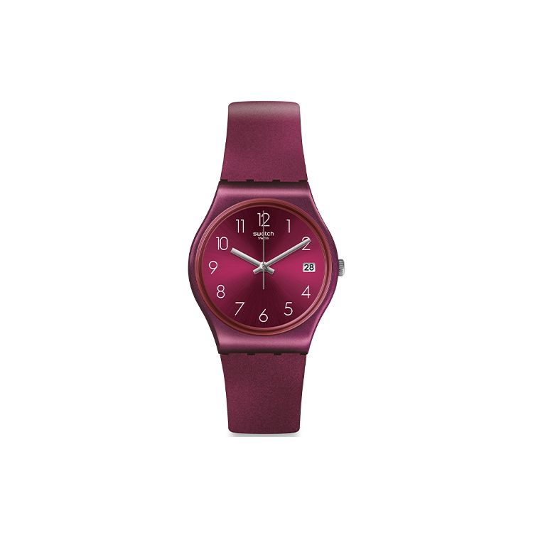 Swatch Quartz Movement Simple Casual Watch Men watches Red GR405 Burgundy