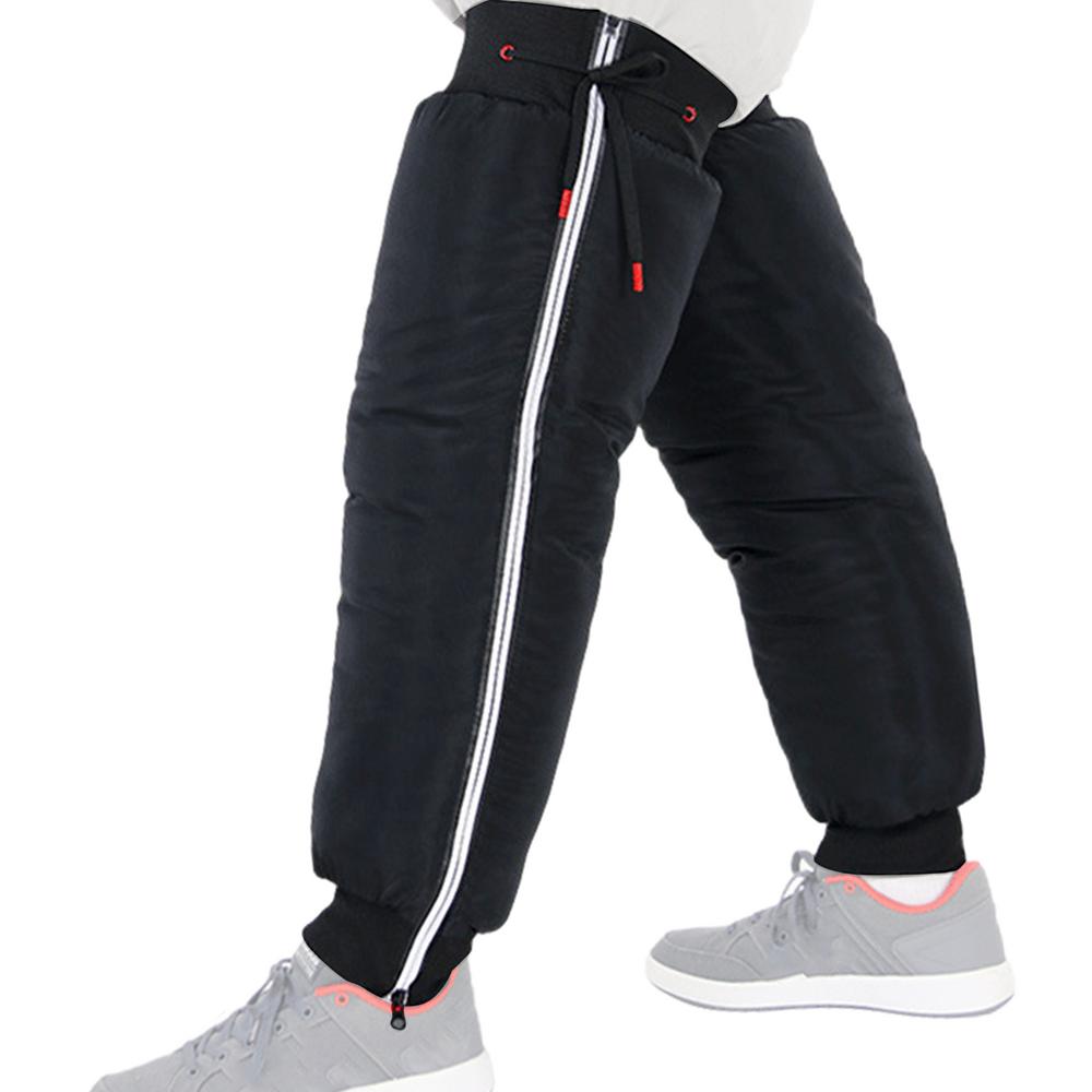 Motorcycle Leg Warmers Thickened Leg Warmers For Women Men Waterproof Leg Gaiters Snowproof Knee Brace With Reflective Strips