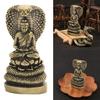Intricate Metal Buddhas Sculpture With Snake Symbolism Temple Bronze Decoration For Mindful Living And Decors
