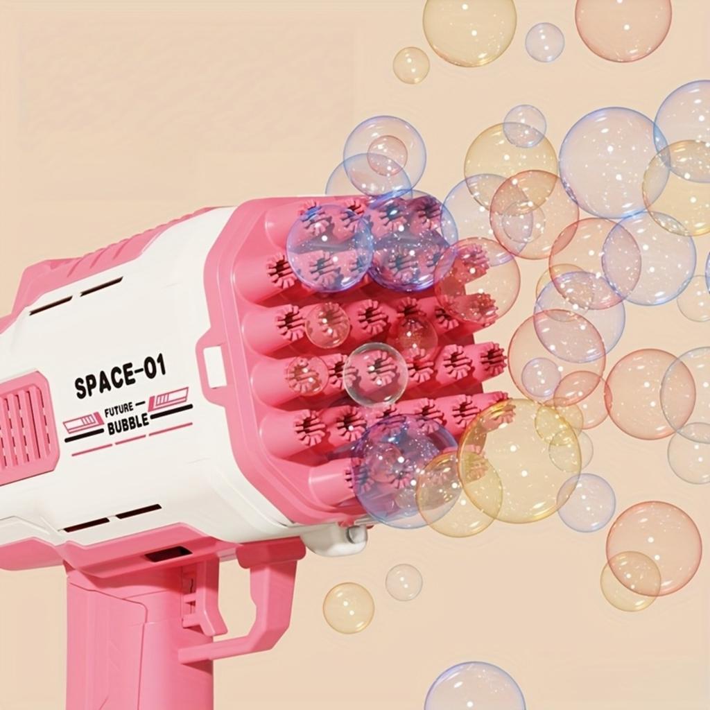 Boys and Girls Holding Bubble Machines, Playing Outdoors, Blowing Bubble Toys, Without Bubble Liquid or Batteries, Gifts for Holidays