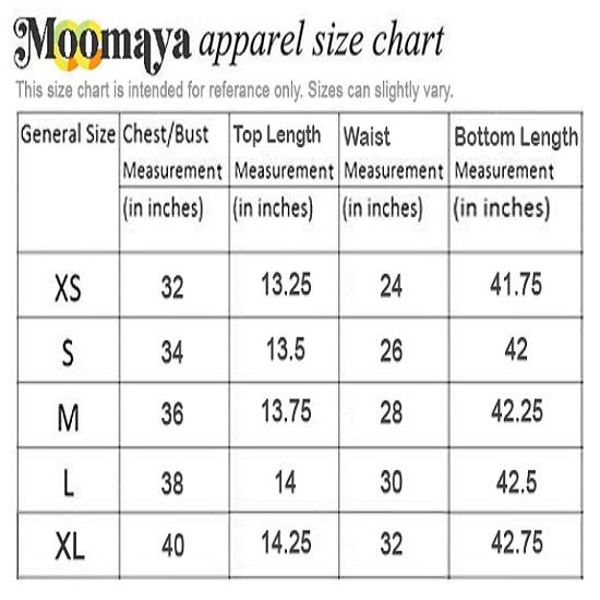 Moomaya Womens Coord Set, Viscose Rayon 2 Pcs Set Crop Top with Palazzo, Resort