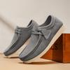 Frosted leather snail shoes soft sole casual leather shoes one pedal Doudou shoes men's shoes