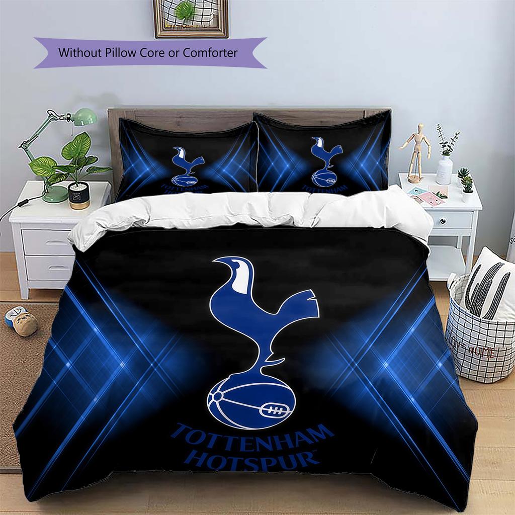 Tottenham Hotspur Pattern Bedding Quilt Set  Home Decoration  Gift (1 * Duvet Cover + 2 * Pillowcase  Without Core)