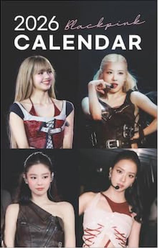 

Календарь на стену с KPOP-идолами на 2026 год (Черный/Розовый)