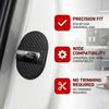 Car Door Latch Lock Cover, 4PCS Carbon Fibre Shock Absorption Vehicle Door Latch Protective Cover, Noise Reduction Automotive Lock Protector,
