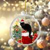 2D Black Cat Christmas Pendant Cartoon Vibrant Black Cat Christmas Ornaments  New Year