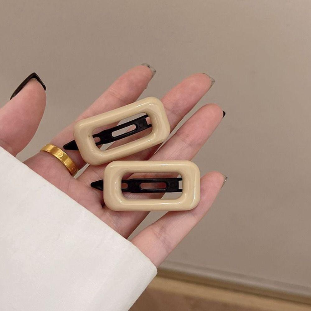 1 Pair Korean Style Hair Clips Square Hair Accessories High Quality Barrettes