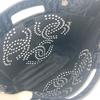 Chanel Punching Logo Triple Coco CC CC Mark Big Bag Hand Bag Enamel Black