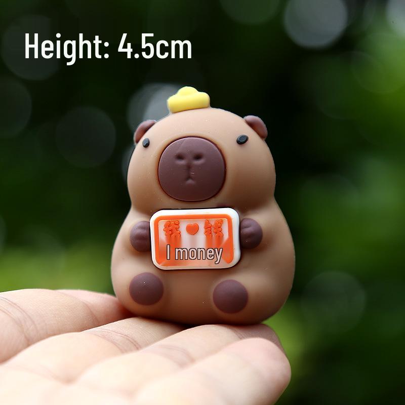 Trendy Capybara Plush Toy Blind Box - Creative Round Doll & Car Decoration