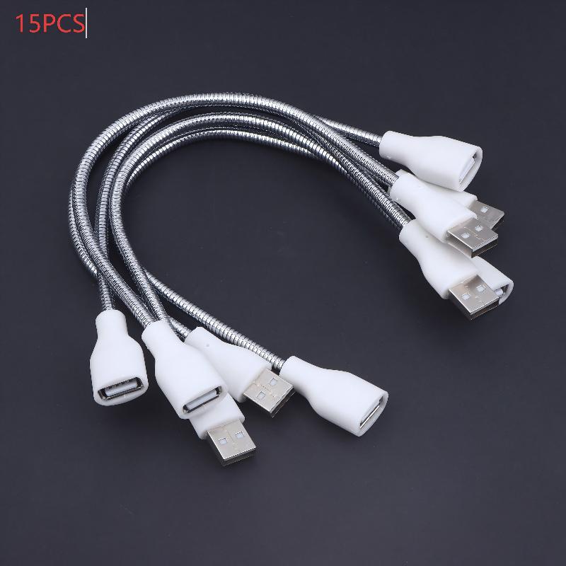 Przedłużacz USB z lampką LED i wentylatorem Zasilacz Adapter Kabel męski na żeński Elastyczny przewód w metalowym oplocie Do lampki biurkowej Lampki nocnej