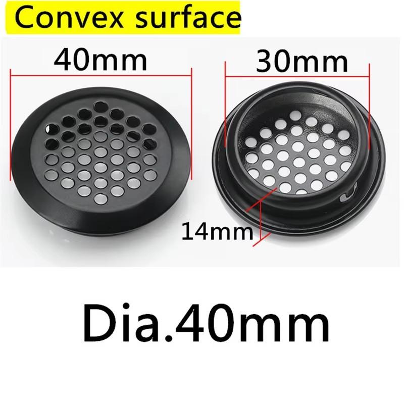 

10pcs Wardrobe Cabinet Mesh Hole Black Air Vent Louver Ventilation Cover Stainless Steel Black Cupboard air vent pest control
