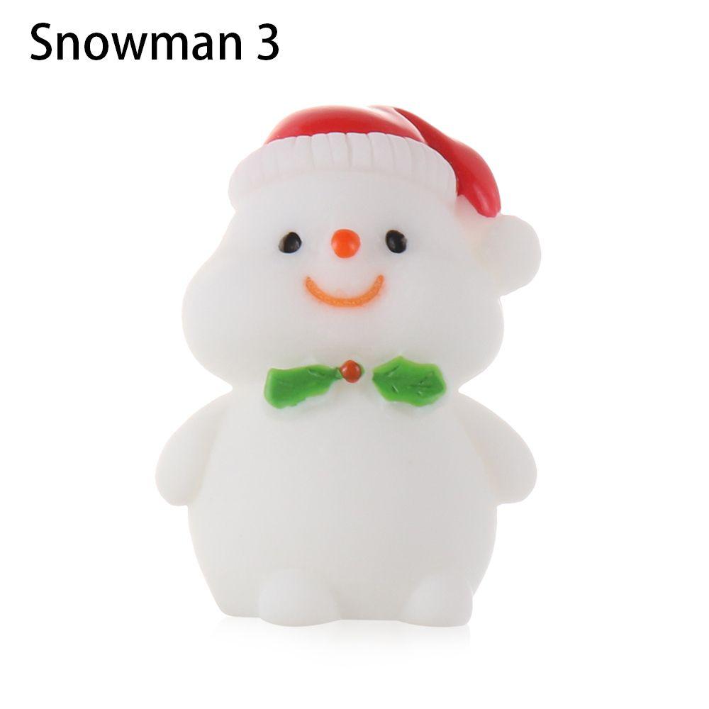 Bonsai Decor Micro Landscape Christmas Figurines Miniature Snowman Santa Claus Xmas Tree