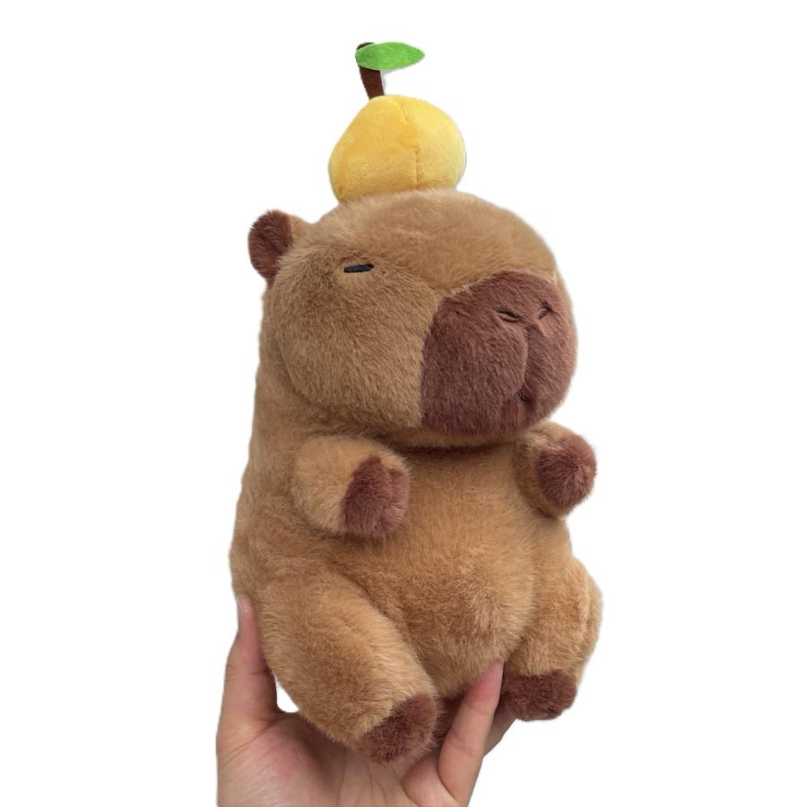 Capybara Plüschtiere Kawaii Stofftiere Anime Orange Capibara Schildkröte Rucksack Kapibala Weich Niedlich Kinder Spielzeug Geburtstag Weihnachtsgeschenk