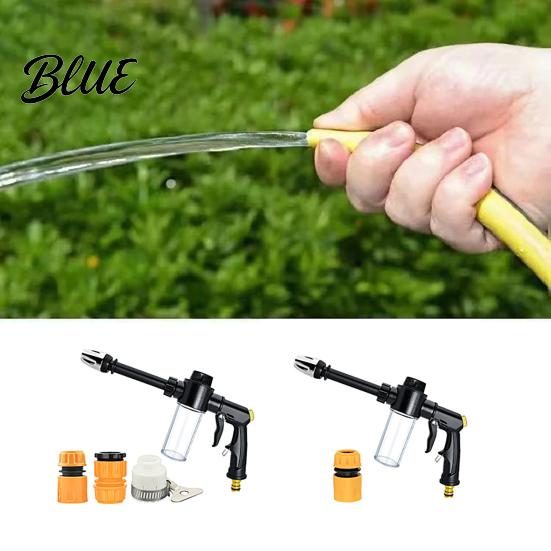 Car Wash Hose Nozzle Garden with Foam Cannon 3 Spray Modes High-Pressure Yard Cleaning Nozzle Heavy Duty Booster for Washing Outdoor