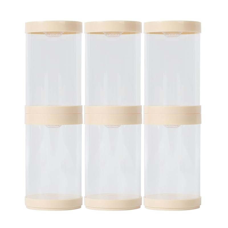 

[Queen-b] figure display case set of 6 clear transparent collection stand stand 13×8cm LED light cylinder storage toys hobby character decoration