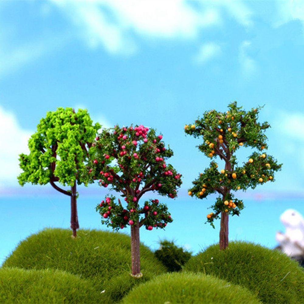5pcs Artificial Pink Tree Willow Miniature Flower Tree Fairy Garden Home House Decoration Mini DIY Craft Micro Landscaping Decor
