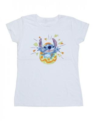 Womens/Ladies Lilo & Stitch Cracking Egg Cotton T-Shirt